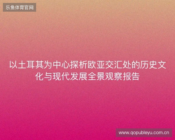 以土耳其为中心探析欧亚交汇处的历史文化与现代发展全景观察报告 以土耳其为中心探析欧亚交汇处的历史文化与现代发展全景观察报告